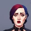 Placeholder: Portrait of a 30 year old witch like Adele and Mary Poppins