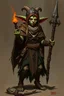 Placeholder: a goblin shaman, humanoid, fantasy, bandit, female