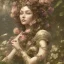 Placeholder: a lady in a garden, highly detailed, artstation, concept art, sharp focus, illustration, incredibly symmetrical, incredibly detailed, award winning