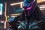 Placeholder: Venom Shredder machine in 8k solo leveling shadow artstyle, sombra them, close picture, rain, Shredder helmet, neon lights, intricate details, highly detailed, high details, detailed portrait, masterpiece,ultra detailed, ultra quality