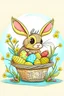 Placeholder: Bee with a basket full of Easter eggs