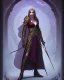 Placeholder: D&D character, female, vampire, druid, galaxy cloak