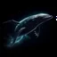 Placeholder: a whale flying in the space with wings