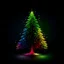 Placeholder: Create Christmas tree rainbow and colour black background