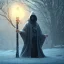 Placeholder: robed Grim Reaper behind sad, abandoned, dog chained to a tree, house in distance, winter, loneliness, 8k resolution, high-quality, fine-detail, iridescent, intricate, digital art, detailed matte, volumetric lighting, illustration, 3D octane render, brian froud, howard lyon, selina french, anna dittmann, annie stokes, lisa parker, greg rutowski