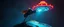 Placeholder: volume fog light, hyper real close up on rock ant cricket gremlin man general with hi tech transcendent weapon arsenal from hell, guarding bridge up to space saucer neon plastic transparent