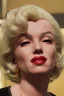 Placeholder: Marilyn Monroe, in full growth, smokes a cigarette, cyberpunk2077, photorealistic, 8k