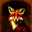 Placeholder: portrait of a Fox Rembrandt style