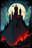 Placeholder: fire, lightning, wind, rain, volcanic lava, fireworks, explosions, multicolored neon lights, Count Dracula with red eyes and sharp fangs, craggy trees, giant boulders, dust, smoke, fog, clouds, bubbles, Neuschwanstein, Mont Saint-Michel, giant bats, giant gargoyles, Ogers, Dragons, Bigfoot, Frankenstein, Wolfman, the mummy, Giant Pee Wee Herman monster, an albino cat, snow white zombie