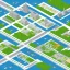 Placeholder: isometric architecture illustration of a city new york