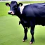 Placeholder: A cow wearing a pantsuit