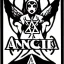 Placeholder: Angel code prophecy name words black and white Satan card