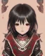 Placeholder: Detailed anime child girl, dark brown hair, black and red dragon scale armour, intricate details, full body portrait, keep head in frame, slight smile, black Japanese motif, concept art, highly detailed, digital painting, concept art, sharp focus, illustration, art by Yoji Shinkawa, WLOP and greg rutkowski and alphonse mucha and artgerm and yanjun Chen and Junji ito and Makoto Shinkai, HDR, octane render