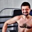 Placeholder: Volodymyr Zelensky WITH A BEARD wearing TANKTOP