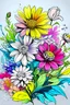 Placeholder: semi colorful drawing, flowers illustration, high quality, perfect design