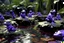 Placeholder: A purple swamp with toxic frogs designed in Hawaiian tiki statues painted by John Singer Sargent