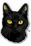 Placeholder: Black cat sticker