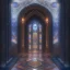 Placeholder: fantasy concept art, dynamic lighting, Intricately detailed, Splash screen art, deep color, Unreal Engine, volumetric lighting, black marble, Fantasy library artwork, white silk, stained glass windows, blue gothic architecture,