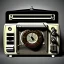 Placeholder: an old radio, artistic, highly detailed