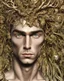 Placeholder: papercut portrait of a youthful male dryad papercut style multi-layered shiny metalics layers multi colours floral headress crisp shadows flowers Ultra render highly detailed papercut style textured raised detail molten metals glossy shiny metal 3d 8k