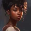 Placeholder: portrait Anime black woman cute-fine-face, pretty face, realistic shaded Perfect face, fine details. realistic shaded lighting by Ilya Kuvshinov Giuseppe Dangelico Pino and Michael Garmash and Rob Rey, IAMAG premiere, WLOP matte print, cute freckles, masterpiece