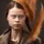 Placeholder:  Greta Thunberg portrait rusty metal, feathers, Dryad, fae, sidhe, ominous, nature, plants, wildflower, facepaint, dnd character portrait, intricate, oil on canvas, masterpiece, expert, insanely detailed, 4k resolution, retroanime style, cute big circular reflective eyes, cinematic smooth, intricate detail , soft smooth lighting, soft pastel colors, painted Renaissance style