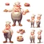 Placeholder: a cartoon character thirty years old confectioner , an ultrafine detailed painting by senior character artist, featured on polycount, sots art, artstation hd, 2d game art, behance hd
