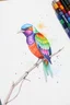 Placeholder: SKETCH WATERCOLOR PASTEL COLOURS - “The Rainbow Bird’s Journey”