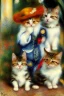 Placeholder: Two cute cats (on a terrace) Auguste Renoir