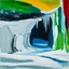 Placeholder: A white snowfield with a frosty cave painted by Alexej von Jawlensky