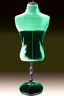 Placeholder: dark green velvet Necklace Mannequin Stand on a luxury table