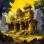 Placeholder: Yellow electric ruins painted by Zosan