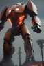 Placeholder: Pacific Rim Mech Tiger-shaped humanoid sci-fi mech High-tech elements Steel plates Pneumatic and mechanical components Complex accessory system Mech hardness and strength Sharp claws and teeth Glowing eyes Sci-fi atmosphere
