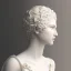 Placeholder: Greek white marble stature, full body, full of details, realistic, beautiful young woman, hight definition, 8k, symmetric face, perfect eyes