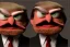 Placeholder: Angry muppet trump in a suit with a spray tan, No tongue