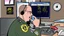 Placeholder: male cop dispatcher deals with crazy virus on the phone