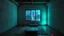 Placeholder: Japanese wabi-sabi minimalist room with imperfect plaster walls and aged wood, illuminated by subtle cyan and magenta neon lights, handcrafted low furniture and a window overlooking a rainy cyberpunk city.