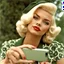 Placeholder: Young Jayne Mansfield takes a selfie