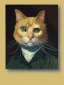 Placeholder: Portrait of a cat by Van Gogh