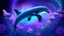 Placeholder: blue+purple+dolphin jumping+aurora borrealis+flowers