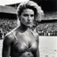 Placeholder: [photo by helmut newton in the arena] Her complexion, after years spent training under the sun, bore the mark of a warrior who had weathered countless battles. Though her face spoke of hardship, there was also an air of grace and serenity that emanated from her every pore. Selene's physique was a testament to her dedication and discipline. Her muscular frame hinted at her physical prowess, yet her movements were fluid, as if she danced with the wind itself. Every sinew and muscle fiber was hone