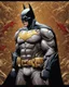 Placeholder: Batman hyper-detailed intricate artwork gold white and red 8k colors