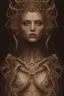 Placeholder: portrait photography of an ethereal beautiful animal goddess, Fire theme art, Dark moody night atmosphere, Portrait of a woman by Michelangelo, 8K, close-up face, anatomically perfect face, oak tree roots, ignore NSFW