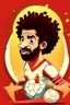 Placeholder: Mohamed Salah Egyptian soccer player goal on Jupiter cartoon 2d