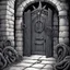 Placeholder: [illustration by Kevin Eastman and Peter Laird] Eliza nods grimly, moving to the door with the key ready. "Be prepared for anything when we open this," she warns, her fingers steady on the ancient iron. The tentacled horrors surge forward, their claws scraping against the stone walls. Markus grunts with effort, his muscles straining against the sealed door. "It's moving!" he shouts, the wood beginning to splinter. A wet, slithering sound fills the stairwell as more creatures emerge from the dar