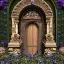 Placeholder: An intricate, elaborate stone portal leads to open galaxy, plants and flowers, milkyway, planets, intricate, ultra-fine detail, 8k, ornate, sharp, crisp, high-quality, 3d, realistic, digital art,