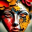 Placeholder: an abstract painting of rusted metal and flowers, Geisha portrait, rust, scaffolding, iron cladding, decay, mixed media, textured, anatomically correct, beautiful perfect face, sharp focus, highly detailed by Alberto Durero 8k