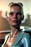 Placeholder: Ultra Realistic retro sci-fi, Supermarket parking scene, 1960 year, blonde woman, sweet young Kate moss face, x ray lights eyes, face makeup, tight latex coat, levitating cars, many panic people, Retro sci-fi style, soft color, highly detailed, unreal engine 5, ray tracing, RTX, lumen lighting, ultra detail, volumetric lighting, 3d, finely drawn, high definition, high resolution.