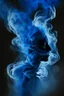 Placeholder: blue smoke in a shape of a smoke person