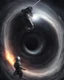 Placeholder: un trou noir, réaliste galaxi